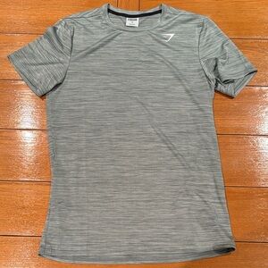 Gymshark Men's Striped Gray Tee